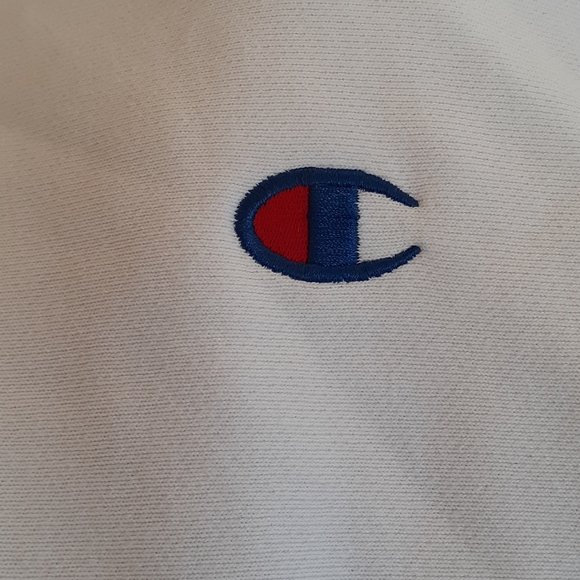 CHAMPION Reverse Weave White Womens Crop Hoodie - Picture 5 of 6
